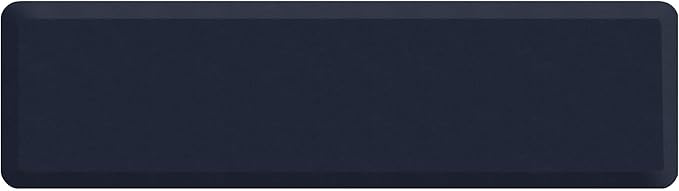 GelPro Anti Fatigue Nonslip Mat: Hard Floor Utility Mats for Garage, Patio and Kitchen - 20" x 72" x .5" - Leather Grain Navy-DeskLoop Office
