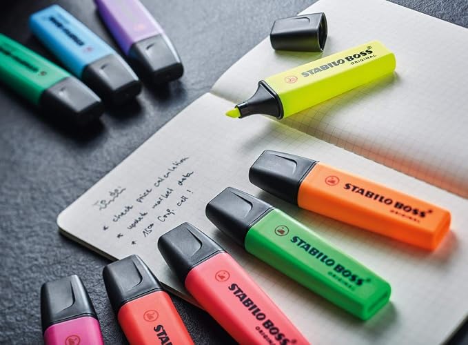 STABILO - BOSS ORIGINAL - Highlighter - Pack of 4 - Yellow - Image 6