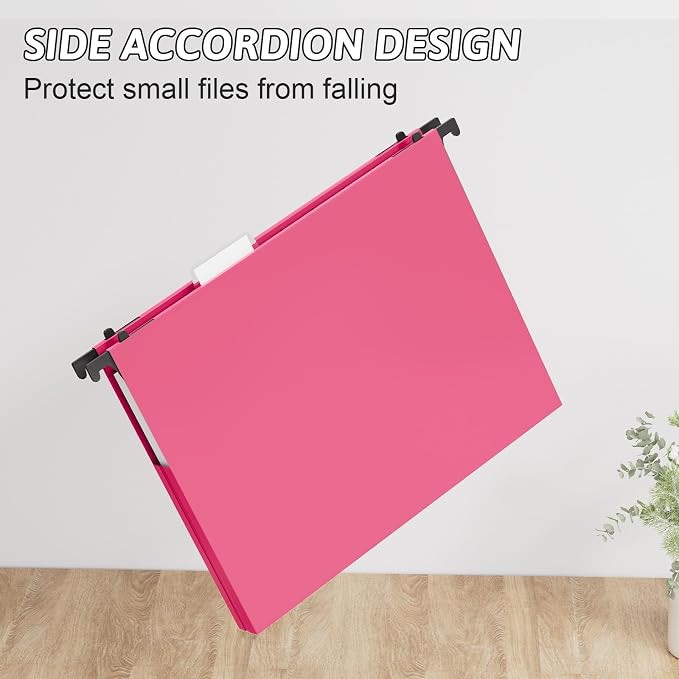 Plastic Hanging File Folders 1 Inch Expansion Letter Size, 12 Pack Reinforced - Image 5