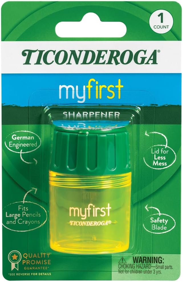Ticonderoga My First Pencil Sharpener, 1 Hole, Large Barrel by Ticonderoga