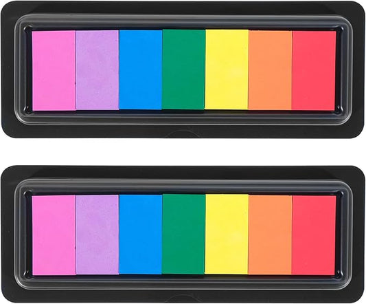 CraftyManor 7 Rainbow Colors Washable Stamp Pad by CraftyManor