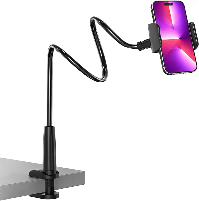 MAGIPEA Gooseneck Phone Holder for Bed, Flexible Overhead Cell Phone Mount for by MAGIPEA