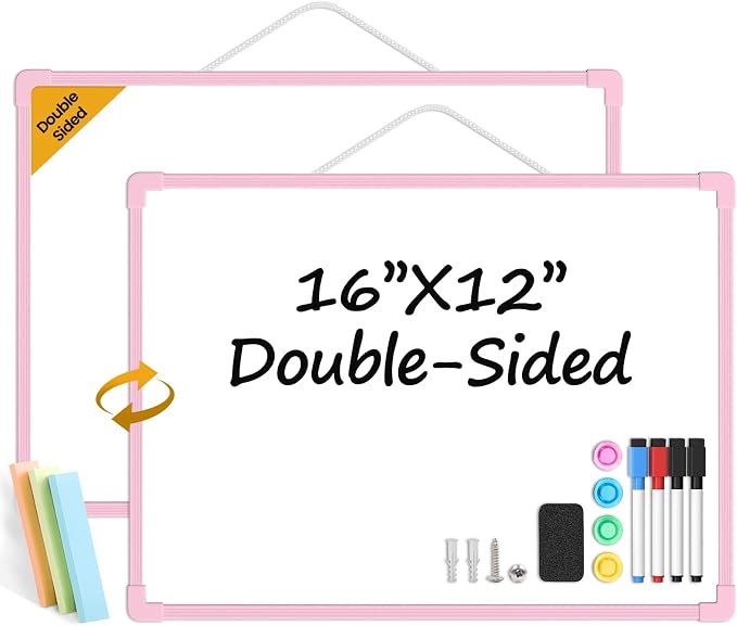 Pink Frame Small Dry Erase Board by Lumspax