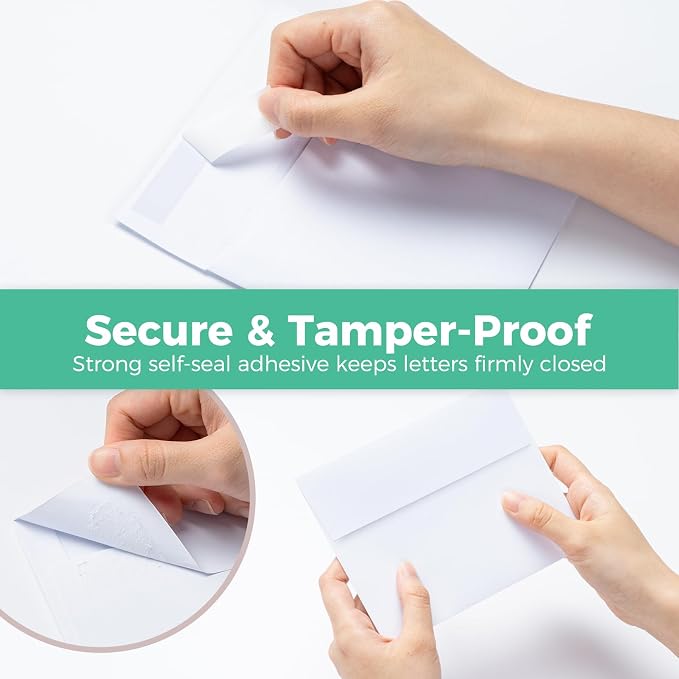 Ohuhu Blank White Cards and Envelopes 100 Pack - Image 7