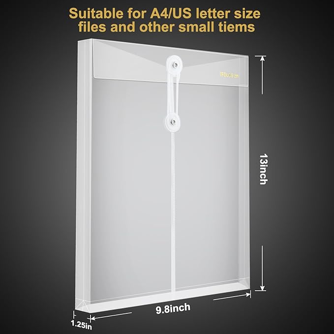 24 Pack Clear Plastic Envelopes - Image 3