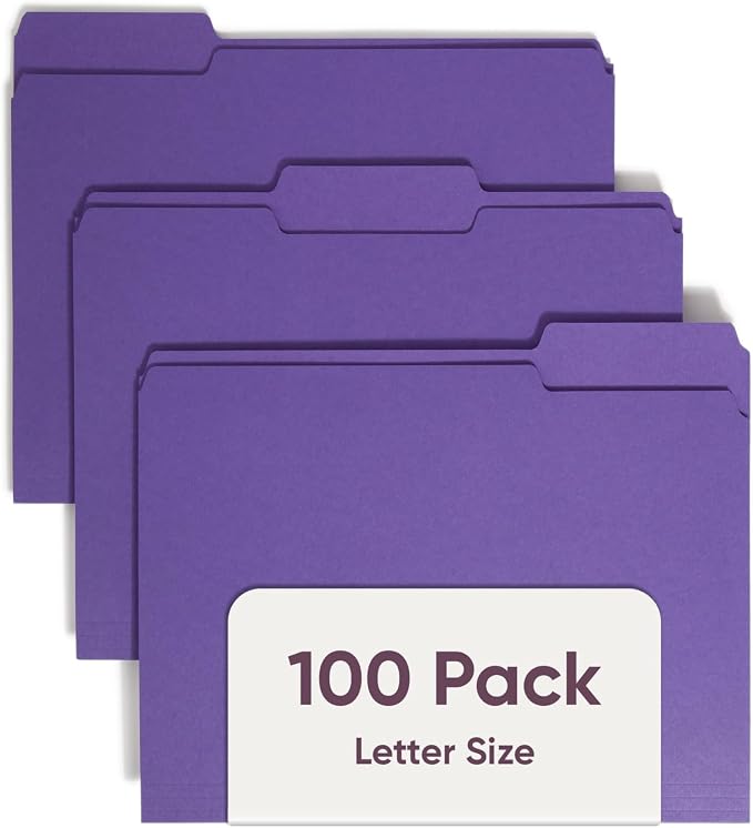Smead Standard File Folders, 1/3-Cut Tabs, Letter Size by SMEAD