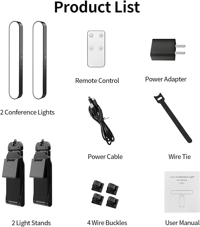 yAyusi Dual-lamp Video Conference Lighting, LED Streaming Light - Image 6