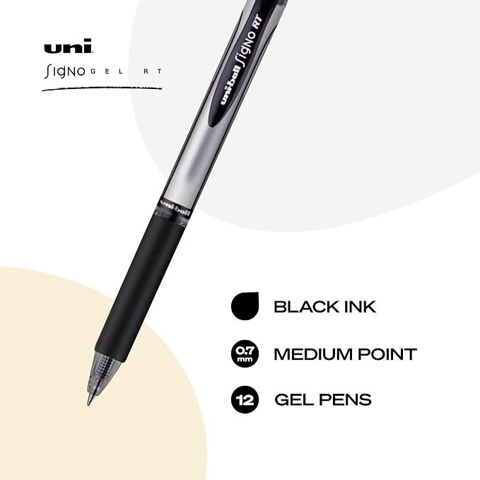 uniball Signo Gel Pen, Retractable, Medium 0.7 Mm - Image 2