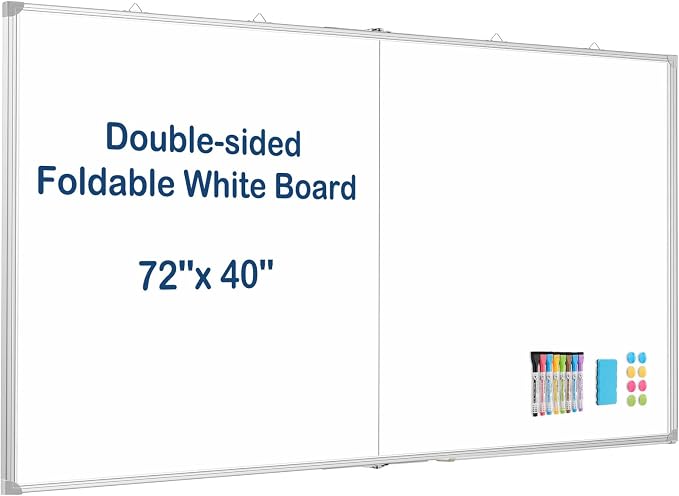 WALGLASS Large White Board Dry Erase Board, Magnetic Whiteboard by WALGLASS