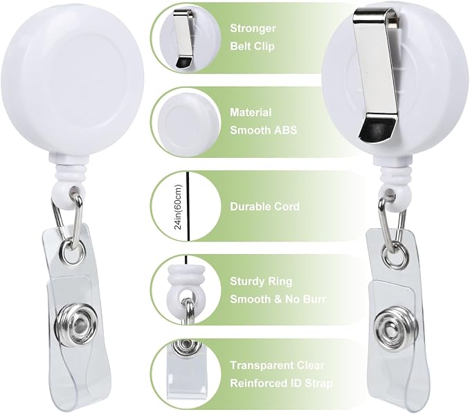 White Vertical ID Badge Holders - Image 2