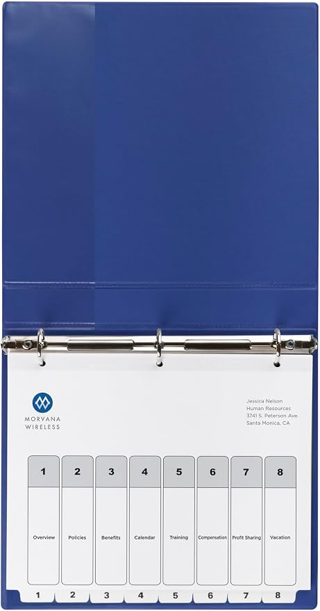 Avery 8 Tab Dividers for 3 Ring Binders, Customizable Table of Contents - Image 8