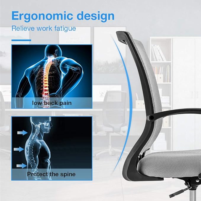 Drafting Chair Tall Office Chair Standing Desk Chair Adjustable Height with Arms Foot Rest Back Support Rolling Swivel Desk Chair Mesh Drafting Stool for Adults-DeskLoop Office