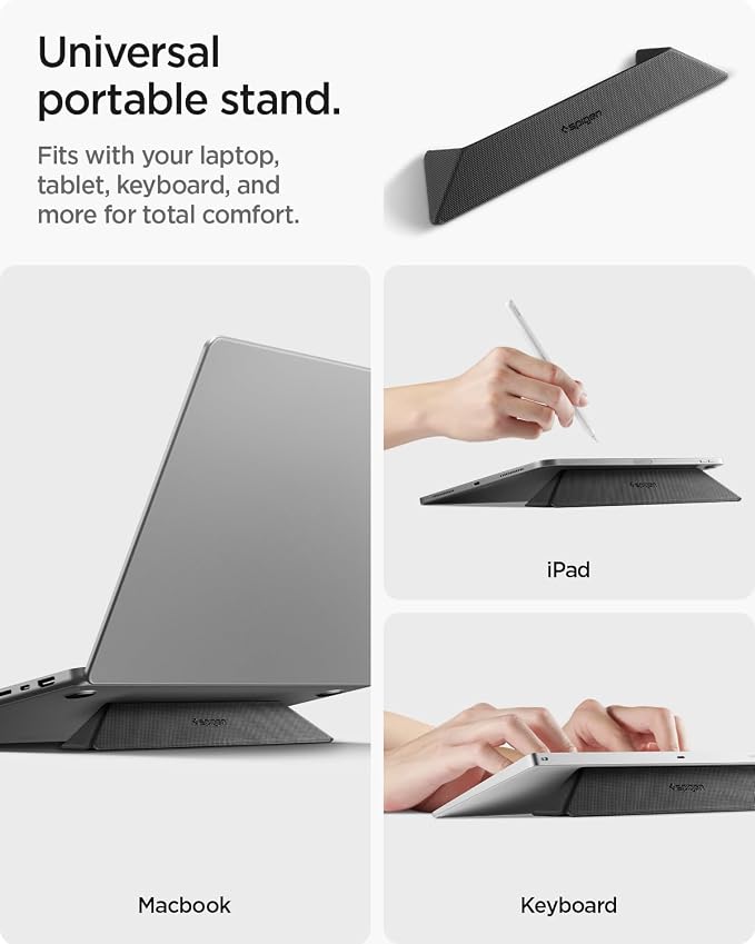 Spigen Slim Fold Portable Laptop Stand Keyboard Riser Foldable Ergonomic Angle - Image 4