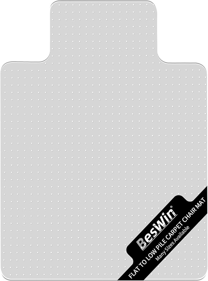 BesWin Office Chair Mat for Carpets, Heavy Duty Computer Desk Floor Mat for by BesWin