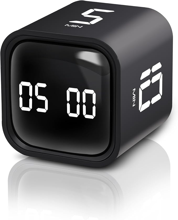 VEWINGL Cube Productivity Timer, 5/10/30/60 Min Presets + Custom Countdown by VEWINGL