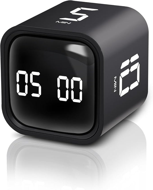 VEWINGL Cube Productivity Timer, 5/10/30/60 Min Presets + Custom Countdown by VEWINGL