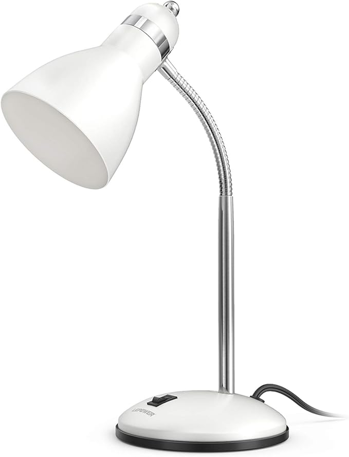 LEPOWER Metal Desk Lamp, Adjustable Goose Neck Table Lamp, Eye-Caring Study by LEPOWER