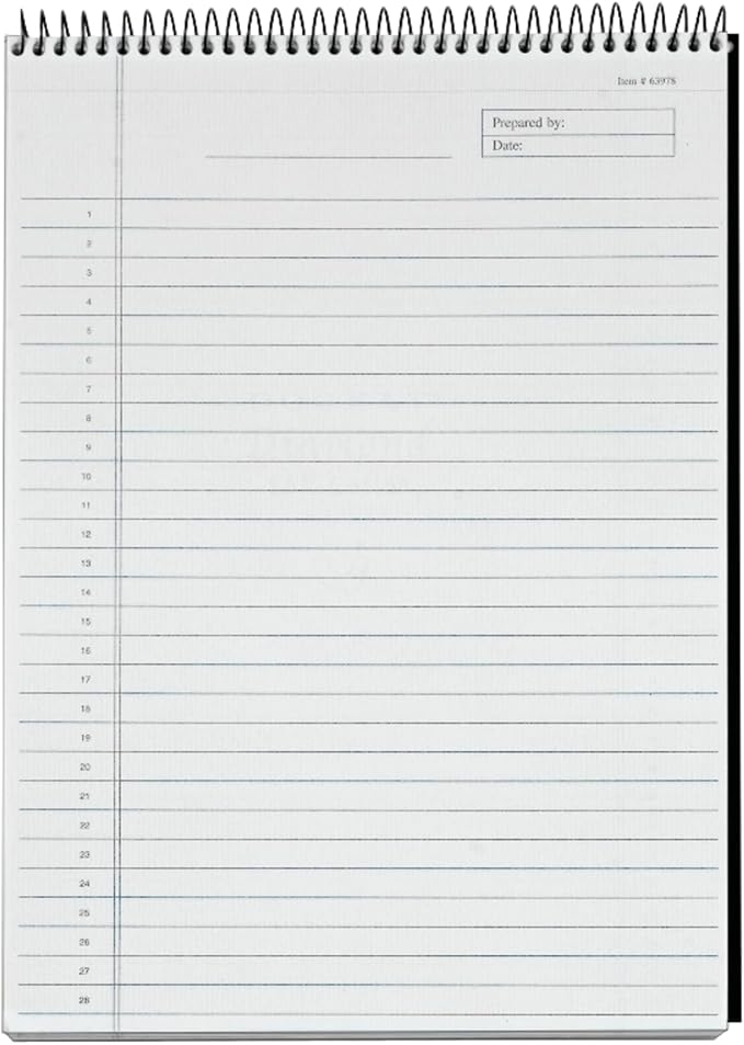 TOPS Docket Diamond Premium Stationery Wirebound Tablet, 8.5 x 11.75 Inches - Image 3