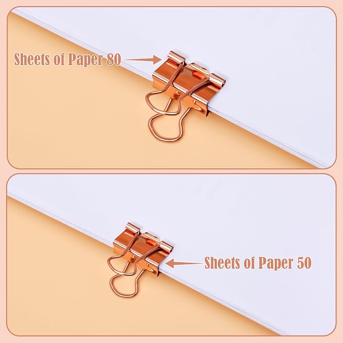 BAYTORY 40Pcs Binder Clips, Binder Clips Assorted Sizes, - Image 6