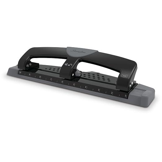 Swingline 3 Hole Punch, 12 Sheet Capacity Three Hole Puncher 3 Ring, Paper Punch - Image 8