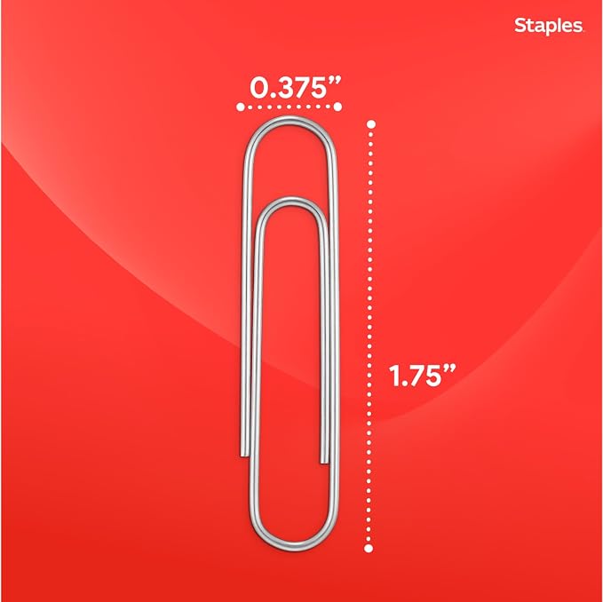 Staples Jumbo Paper Clips, 000 Pack – Large Steel Clips - Image 3