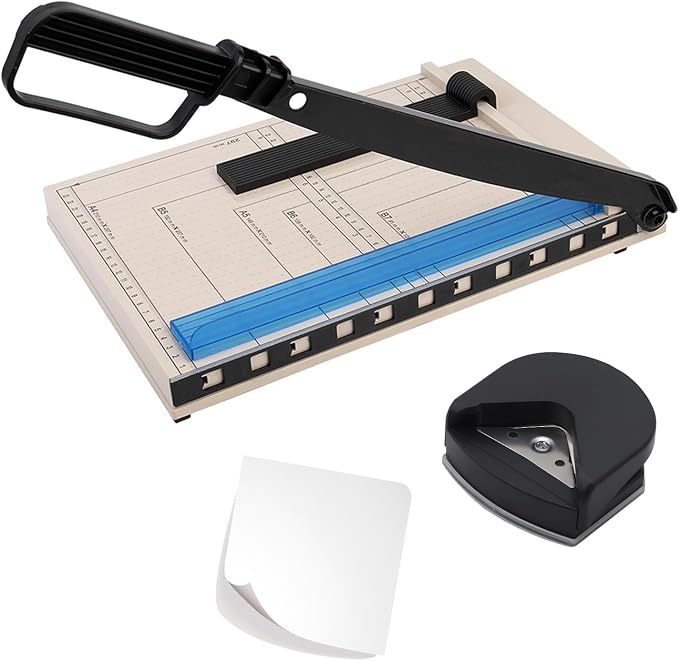 Paper Cutter, Heavy Duty Guillotine, Paper Trimmer by Hebaogugu