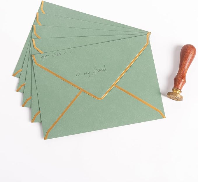 50 Pack A7 Envelopes Sage Green 5 x 7 - Image 5