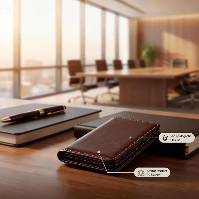 Business Card Holder PU Leather - Image 3