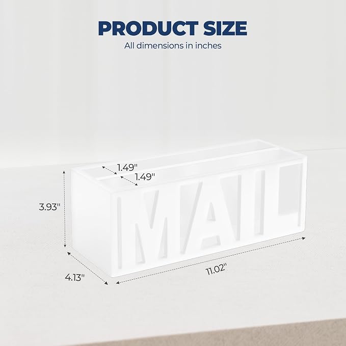 Mail Organizer Countertop, Desk or Wall Mail Holder - Image 3