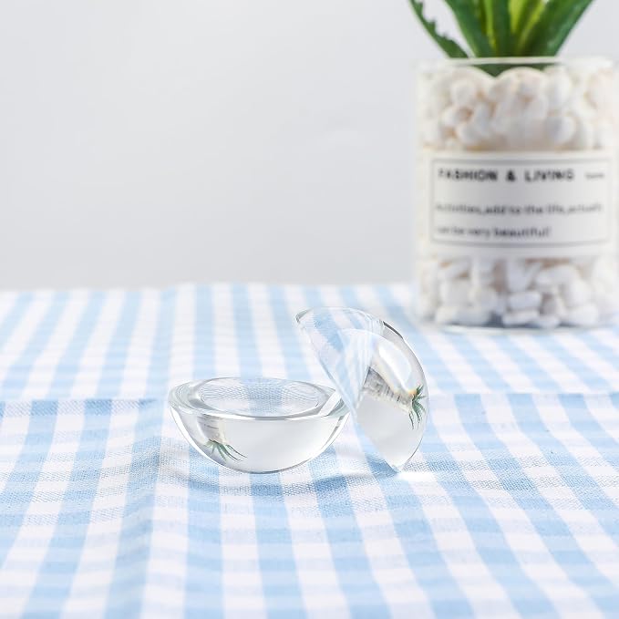 4pcs 1.6inch Crystal Dome Magnifying Paperweight, Reading Magnifier Glass Paper - Image 4