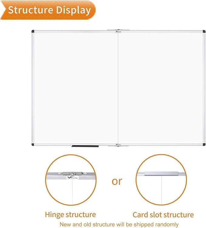 VIZ-PRO Magnetic Dry Erase Board, 72 X 48 Inches, Foldable Wall-Mounted - Image 3