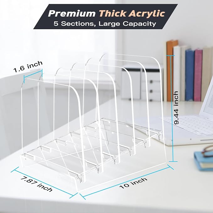 File Holder File Sorter, Vertical File Organizer - Image 2