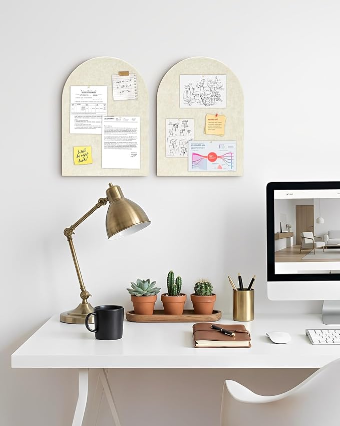 Arched Felt Bulletin Board, Cork Board Alternative - Image 5