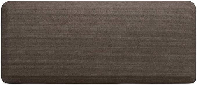 GelPro Anti-Fatigue Designer Comfort Kitchen Floor Mat, 20" x48”, Grasscloth Pecan Stain Resistant Surface with 3/4” Thick Ergo-Foam Core for Health and Wellness-DeskLoop Office