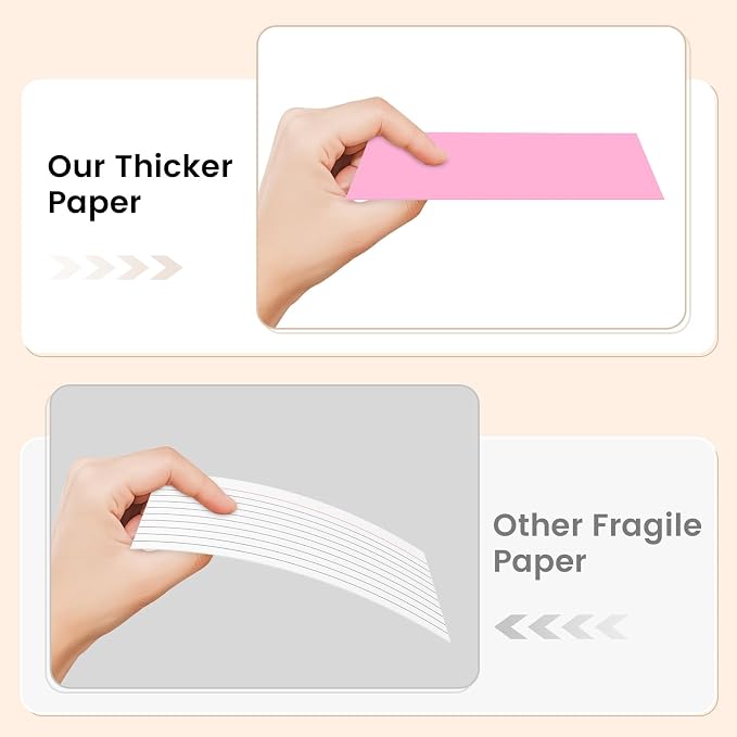 Index Cards 3x5 Inch, Flash Cards, Blank Pink Note Cards Paper - Image 4
