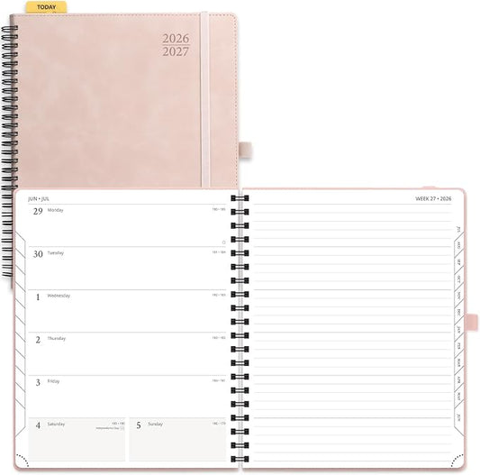 POPRUN Weekly Planner 2026-2027, Large-8.5" x 10.5", Academic Agenda 2026-2027 by POPRUN