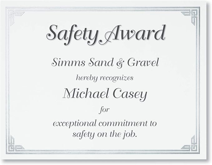 PaperDirect Silver on White Classic Specialty Certificates, 8½ x11, Foil Accents - Image 2
