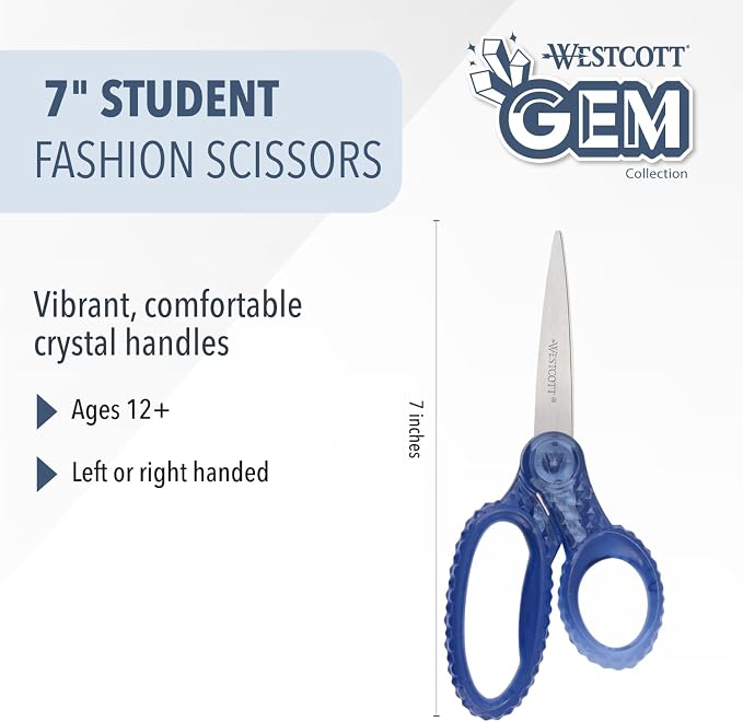 Westcott GEM Crystal-Design Scissors - Image 3