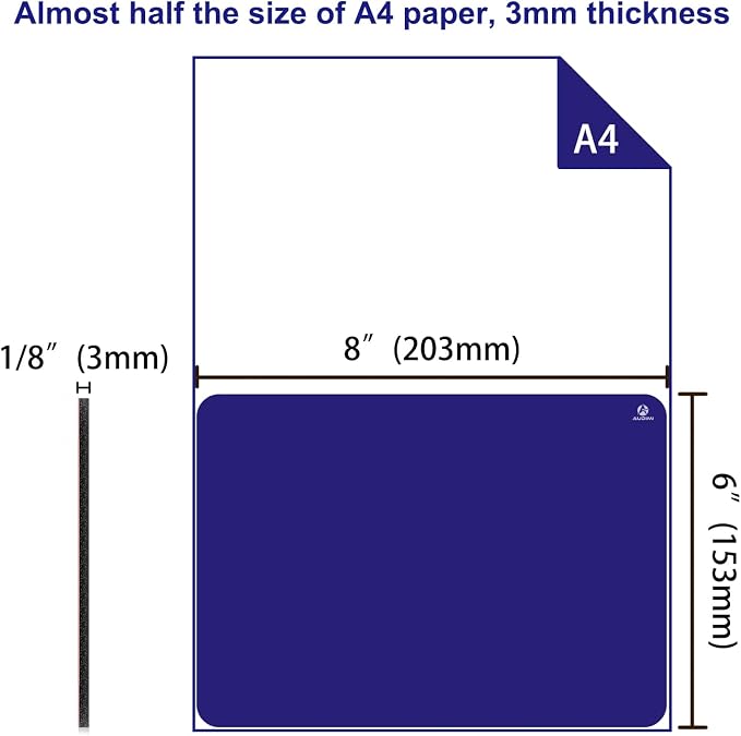Audimi Small Mouse Pad 6 x 8 Inch, Mini Mouse Pad Thick - Image 3