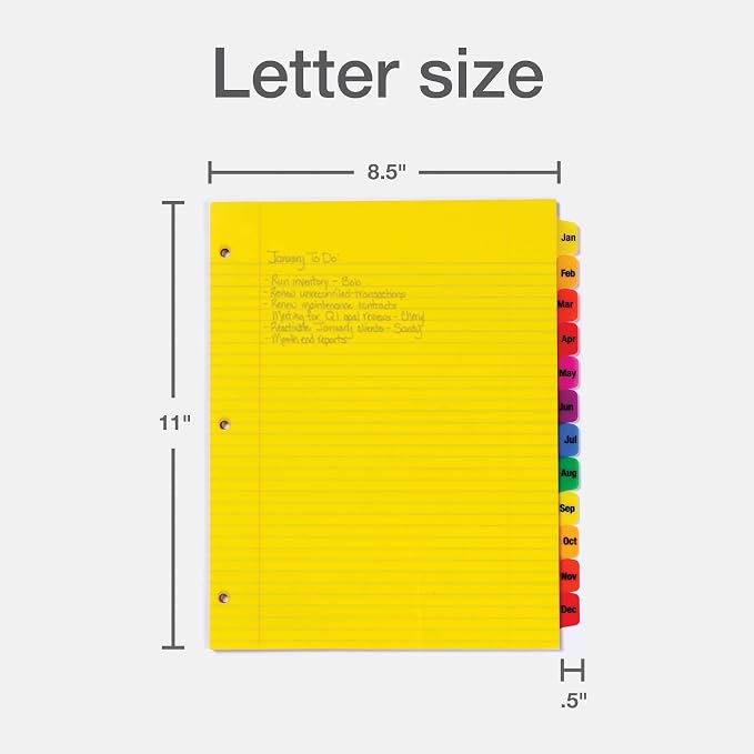 Oxford Plastic Monthly Dividers - Image 3