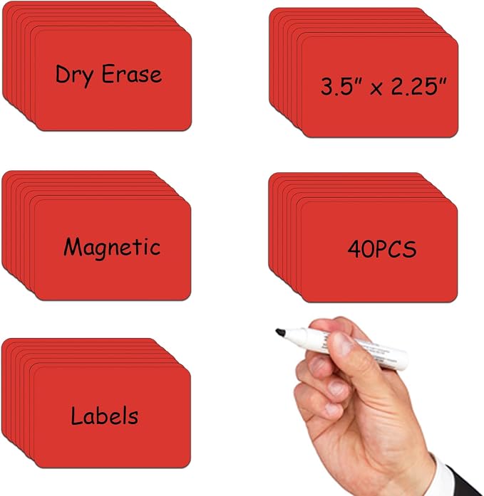 3.5x2.25 Magnetic Name Tags, Write On Magnets, Teacher Must Have by MagneticPictureFrameandMagneticLabels