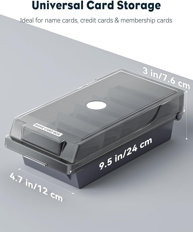 Uniclife Business Card Holder for Desk, Large Plastic Business Card Organizer - Image 6