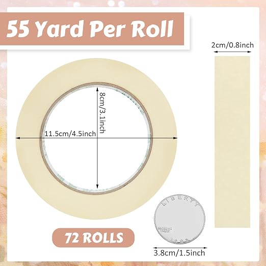 Fainne Masking Tape Bulk General Purpose Masking Painting Tape 55 Yards - Image 2