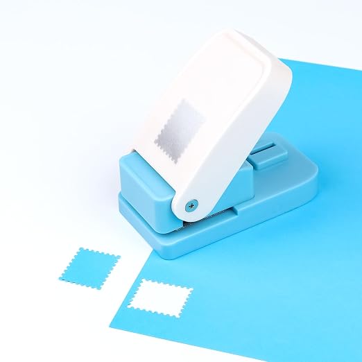 2Pcs Postage Stamp Punch, Rectangular Embossed Edge Shape Paper Punch, Square - Image 5