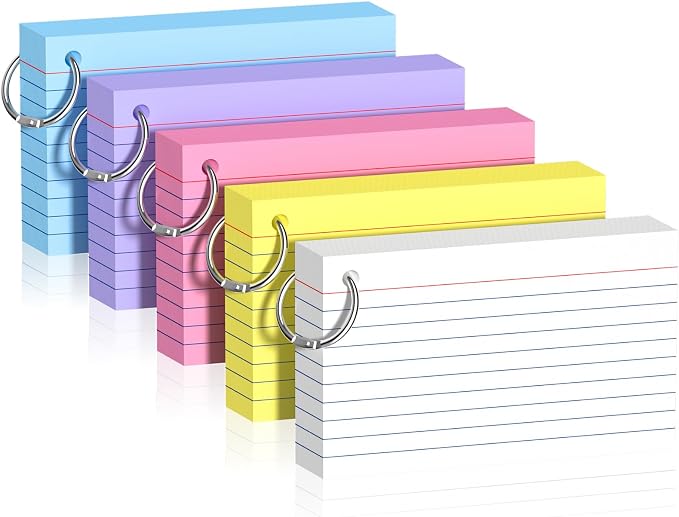 250 Pcs Colored Index Cards by Nichela