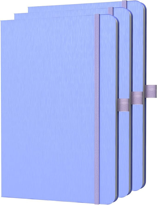 A5 Lined Journal Notebook, 7mm College Ruled Notepad, Journaling for Writing, Work, School, Travel and Note Taking, Hardcover 160 Pages (80 Sheets) 5.79 x 8.3 inches (3 Pack Cornflower Blue)-DeskLoop Office