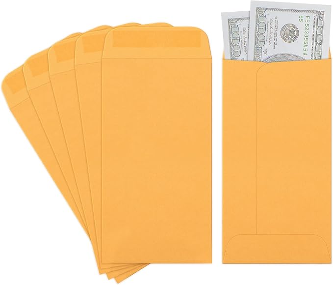 ValBox 3.5x6.5 Money Envelopes, Small Parts Envelope by ValBox