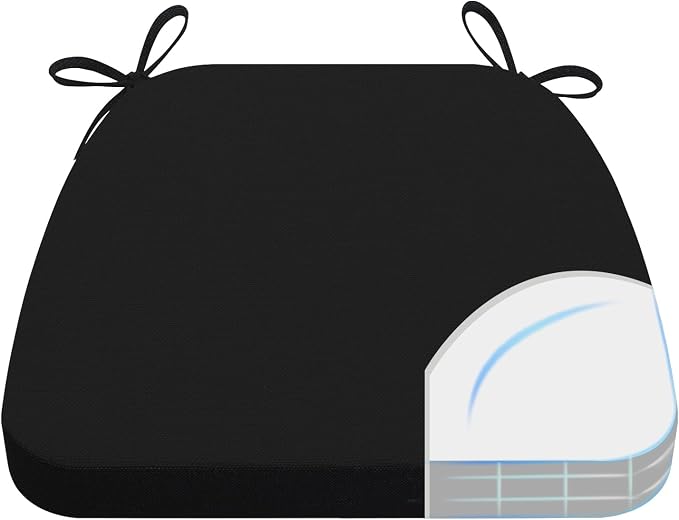 AAAAAcessories D-Shaped Chair Cushions, Machine-Washable Cover by AAAAAcessories