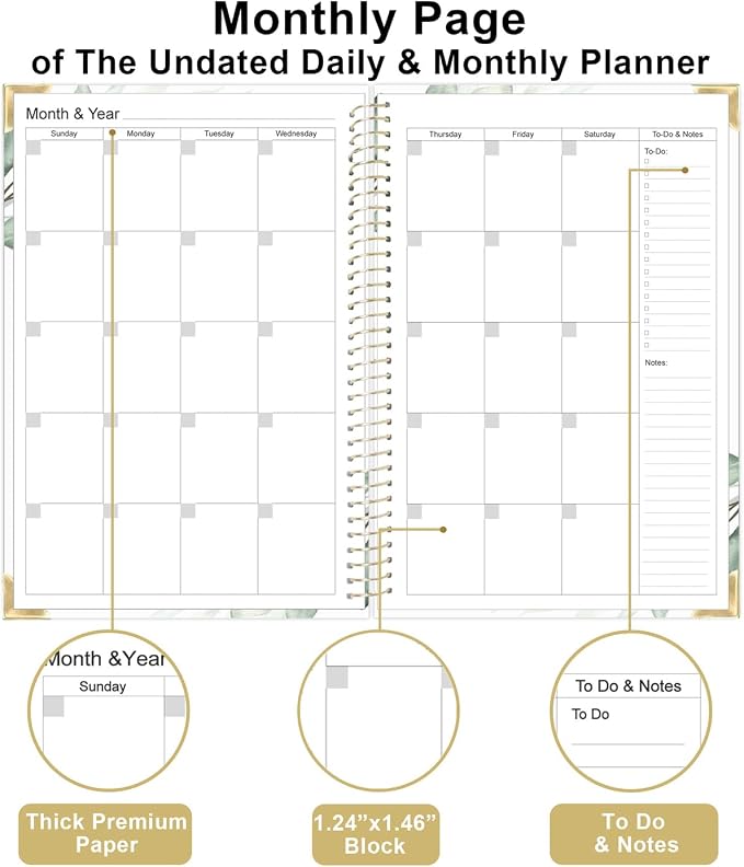 Undated Daily Planner 5.8"x8.5" - Image 3