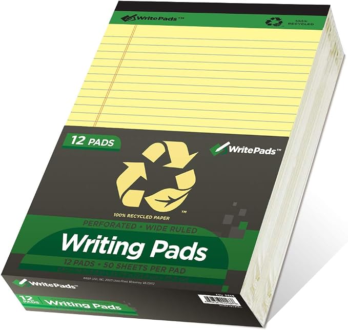 KAISA Legal Pad Writing Pads, 8.5"x11.75" Wide Ruled, 56GSM Paper Notepads - Image 2